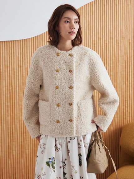 Mila Owen｜金釦カールファージャケット | Rakuten Fashion(楽天