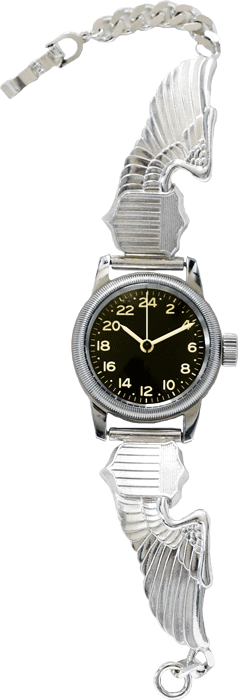 WW2 REPLICA TYPE A-11 24H PILOT WING パイロットウオッチ シルバー