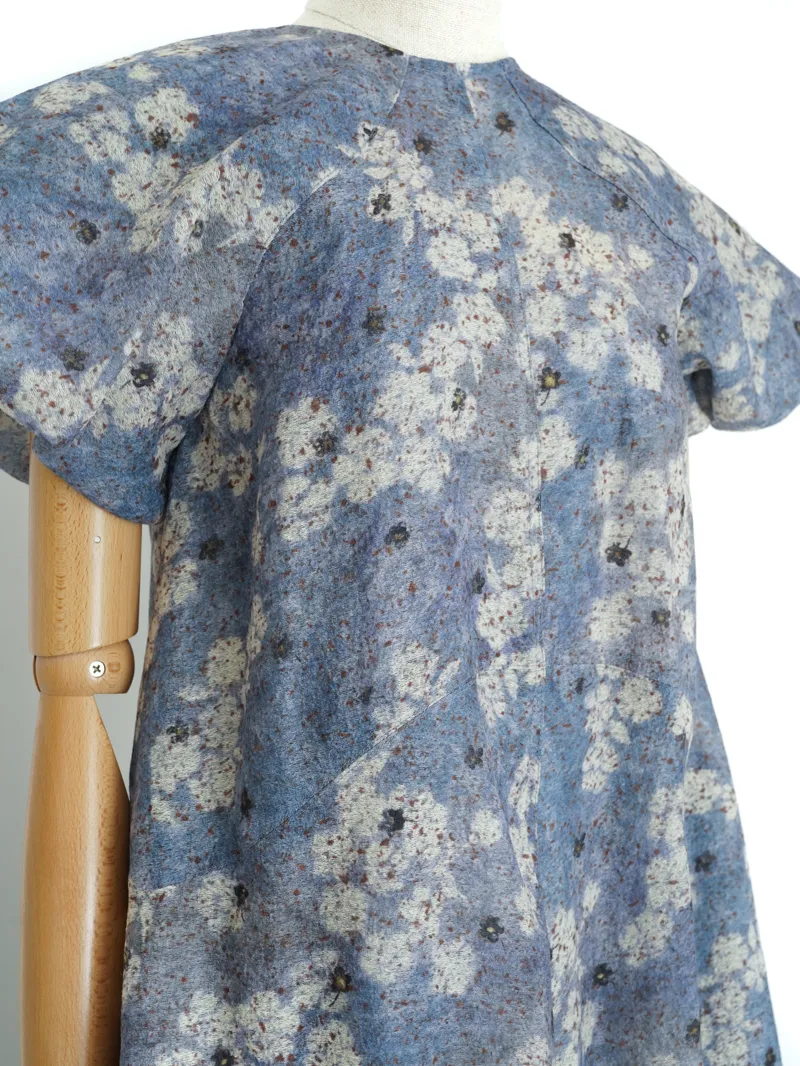 Ameri VINTAGE（アメリ ヴィンテージ）BLUR FLOWER DRESS（ブルー/S