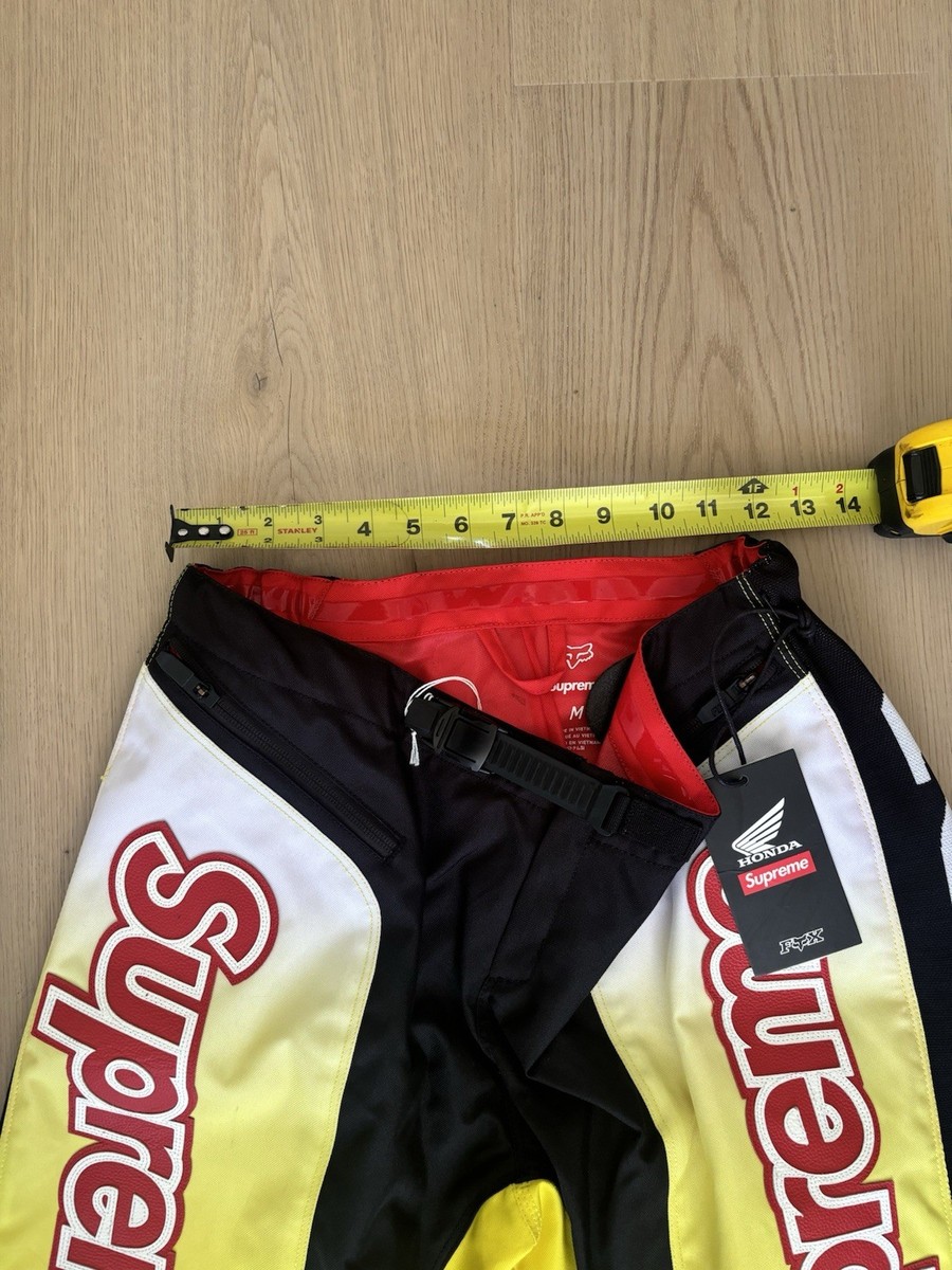 Supreme Honda Fox Racing Moto Pant Yellow Red Black Mens Medium