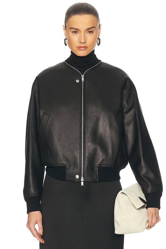 Helmut Lang Articulated Leather Jacket in Black | FWRD