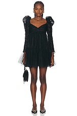 Zimmermann Tulle Ruched Mini Dress in Black | FWRD