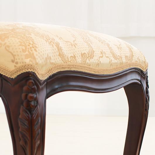 チェアー 猫脚 アンティーク調 スツール 椅子 ブラウン 可愛い 送料