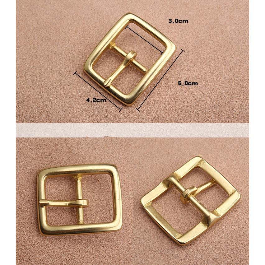 senwa 真鍮製 ベルトバックル ブラスピン式 巾30mm ゴールド