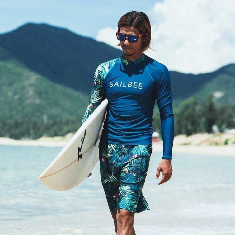 ホームアイホーム メンズ ラッシュガード 水着 長袖 柄物 サーフィン