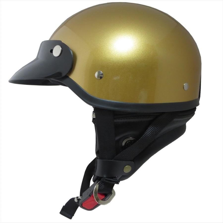 ザワキタ ZK-600 バイザー付きハーフジェット(ゴールド）特別塗装色 SG