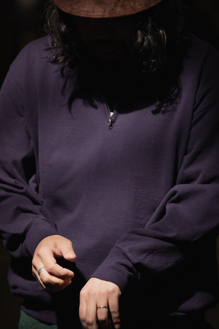 blurhms[ブラームス] Co/Silk Nep Half-Zip Shirt