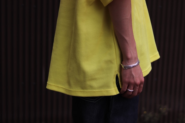 KOLOR [ カラー ] 綿ポリメッシュ ドッキングポロシャツ