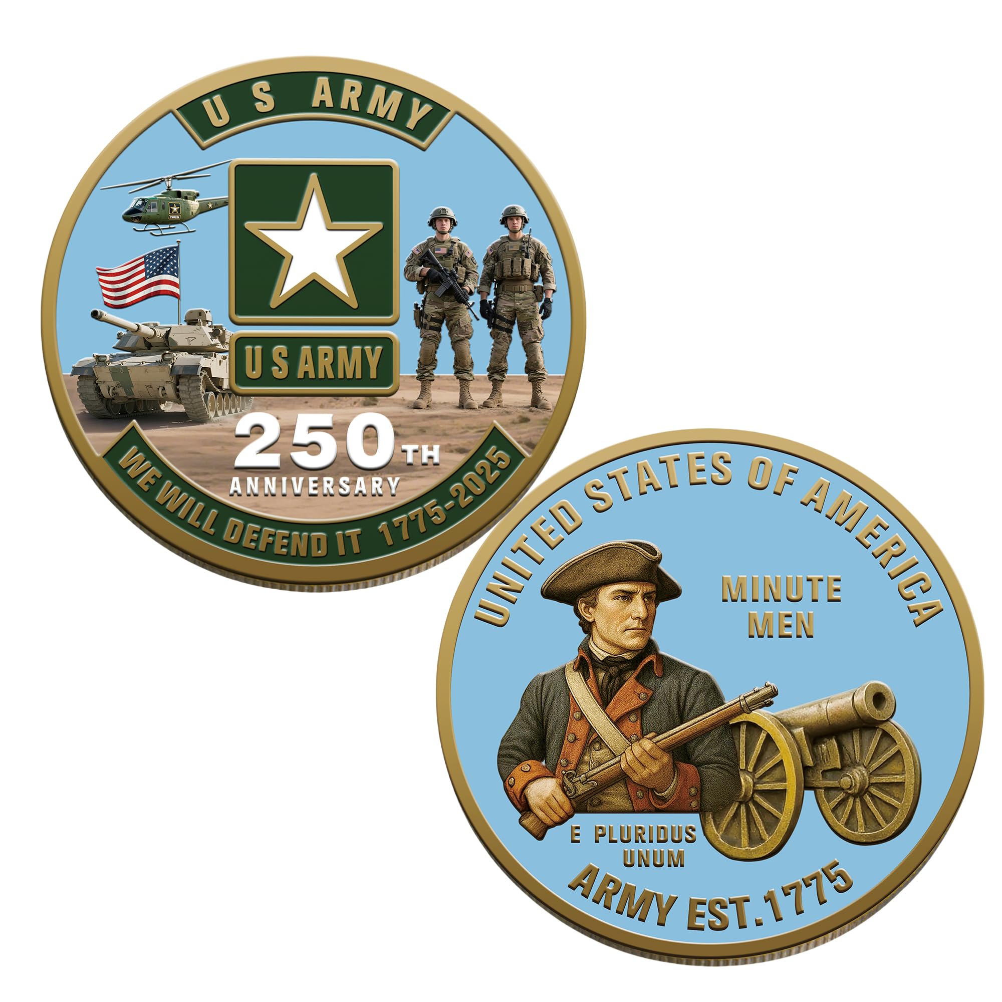 Amazon.com: 250th Anniversary U.S. Army Challenge Coin 1775-2025