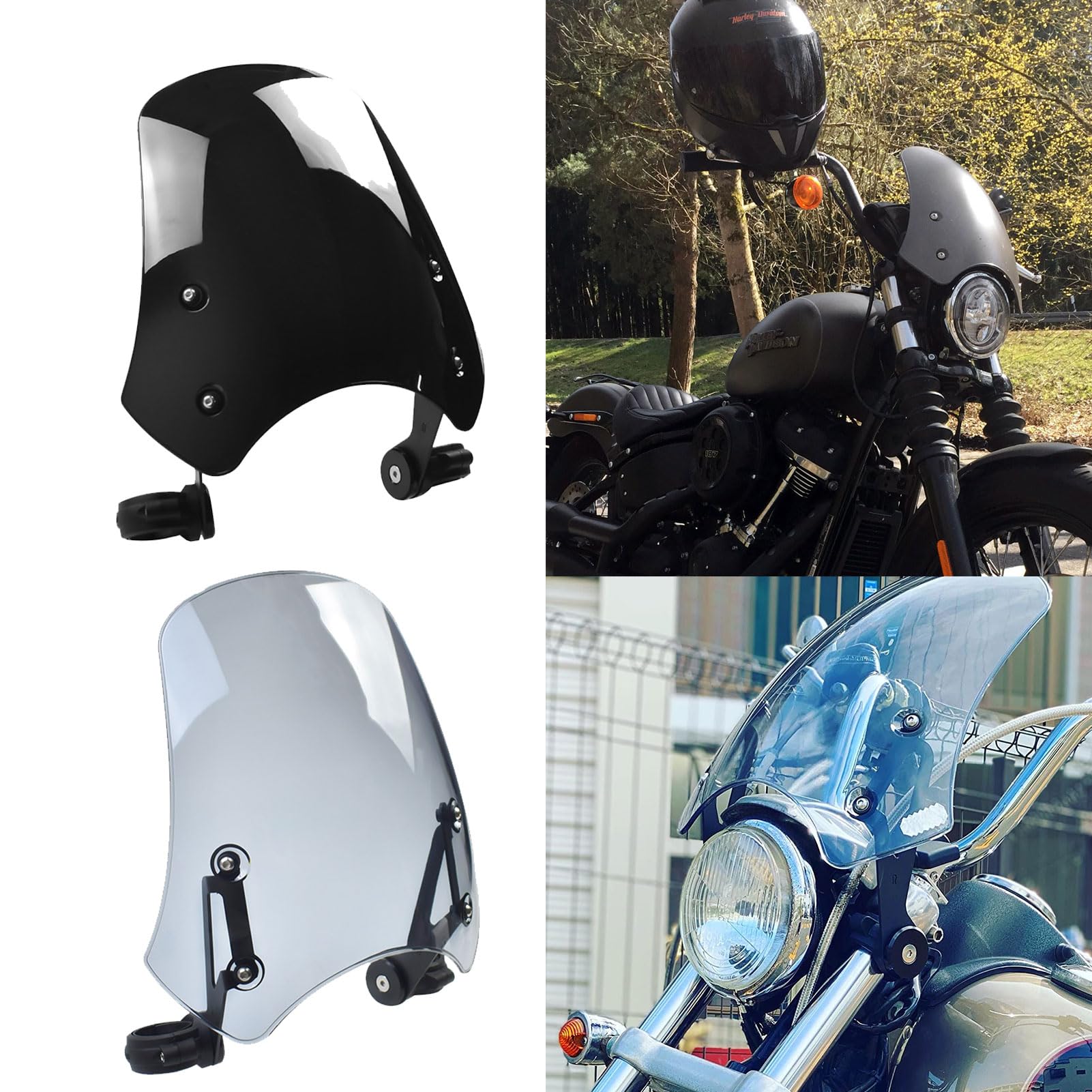 Amazon | Midimttop オートバイ フロントスクリーン ユニバーサル