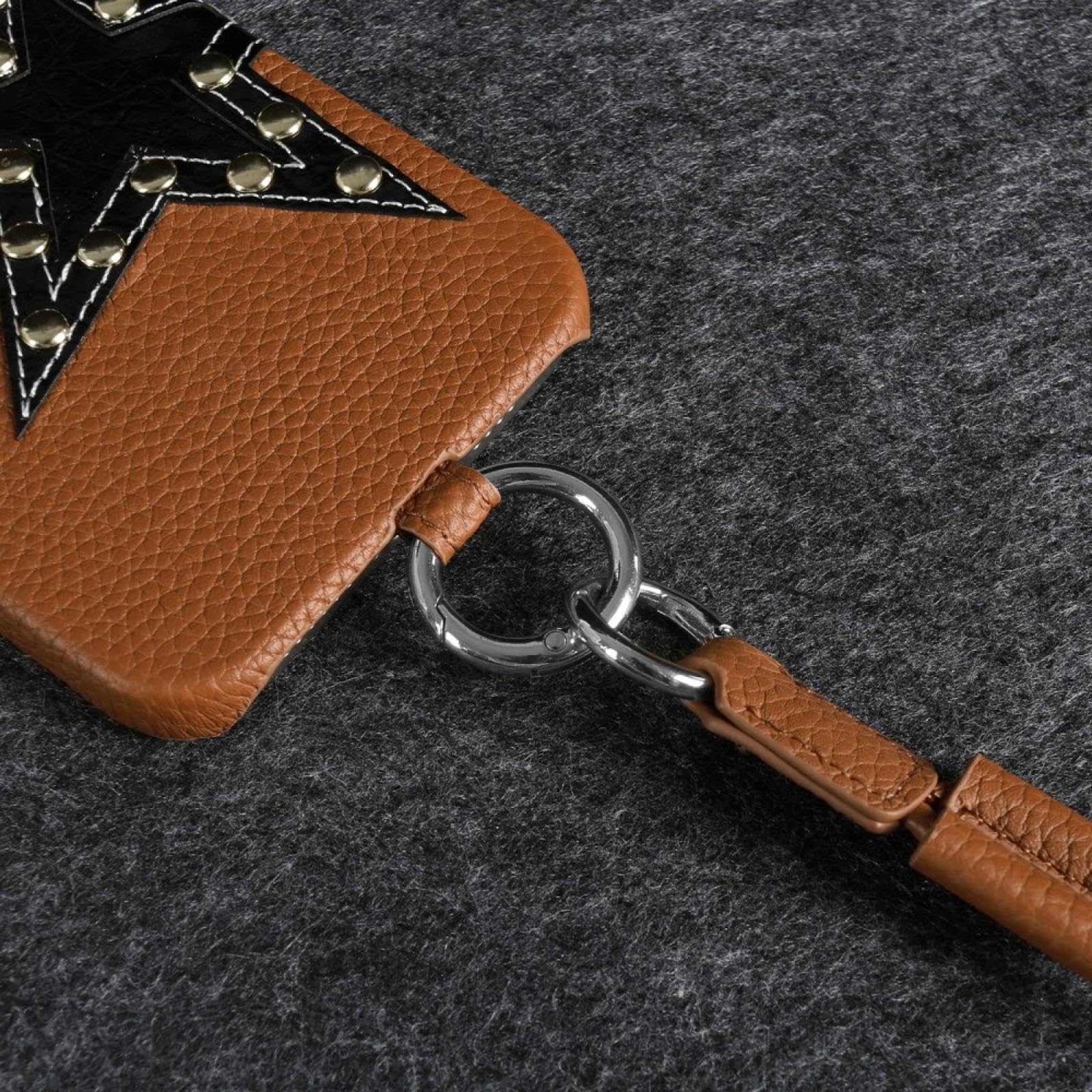 Amazon.co.jp: RNOZX iPhone 16 Pro用レザーケース ストラップ クロス