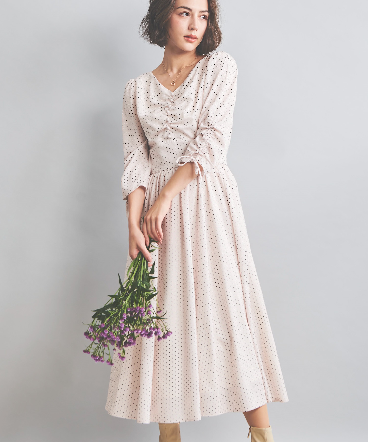 ドット柄ワンピース | ロングワンピース | NOELA OFFICIAL WEB STORE