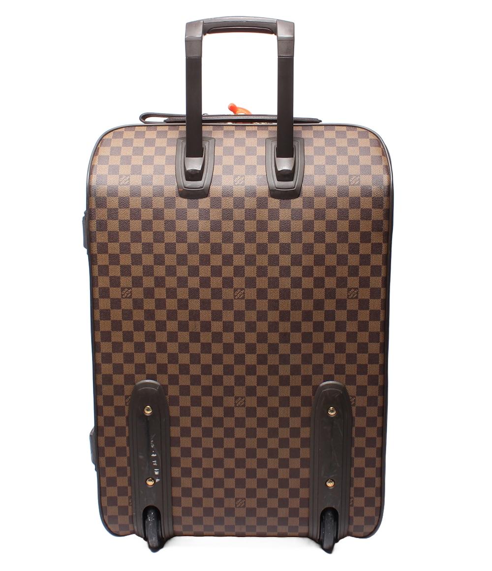 訳あり LOUIS VUITTON キャリーバッグ スーツケース ぺガス65 ダミエ
