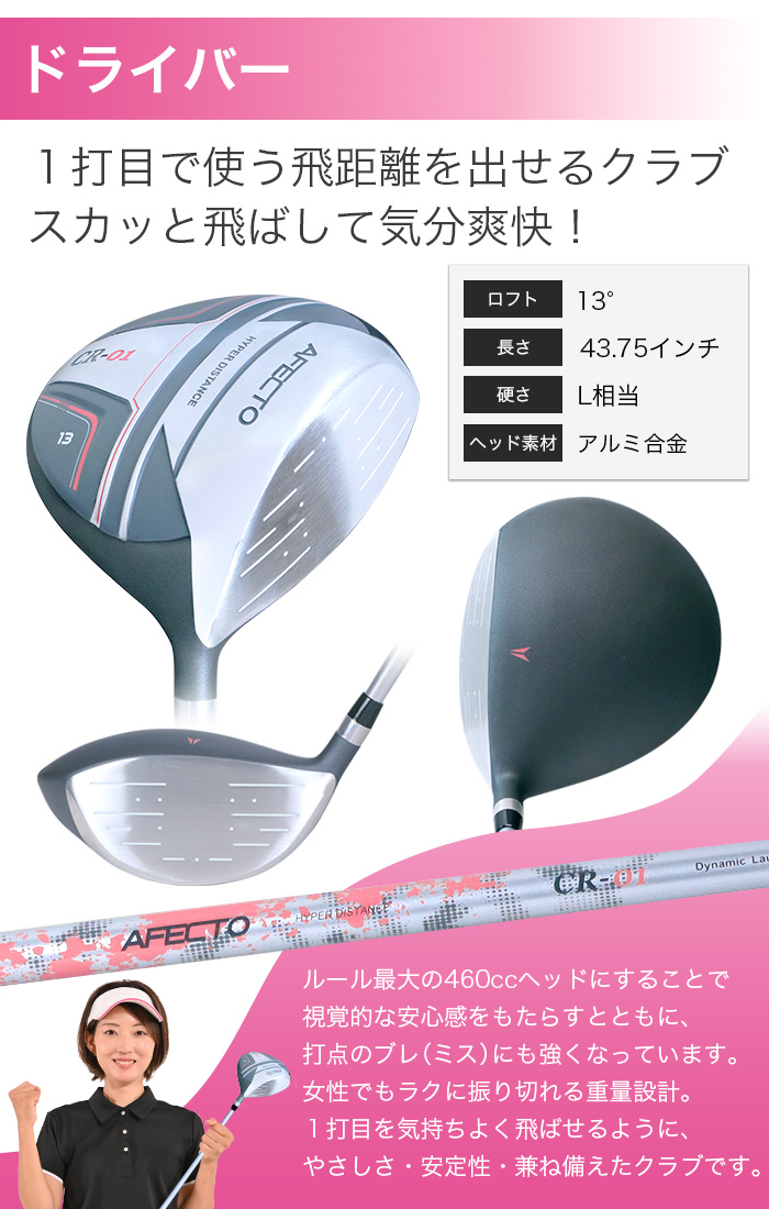 やさしさ設計クラブセット【クラブのみ/右利き用】AFECTO CR-01