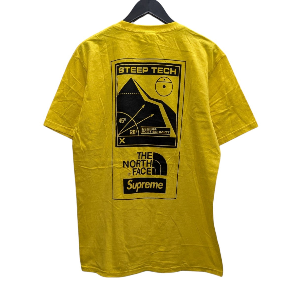 THE NORTH FACE×Supreme STEEP TECH TEEプリントTシャツ イエロー