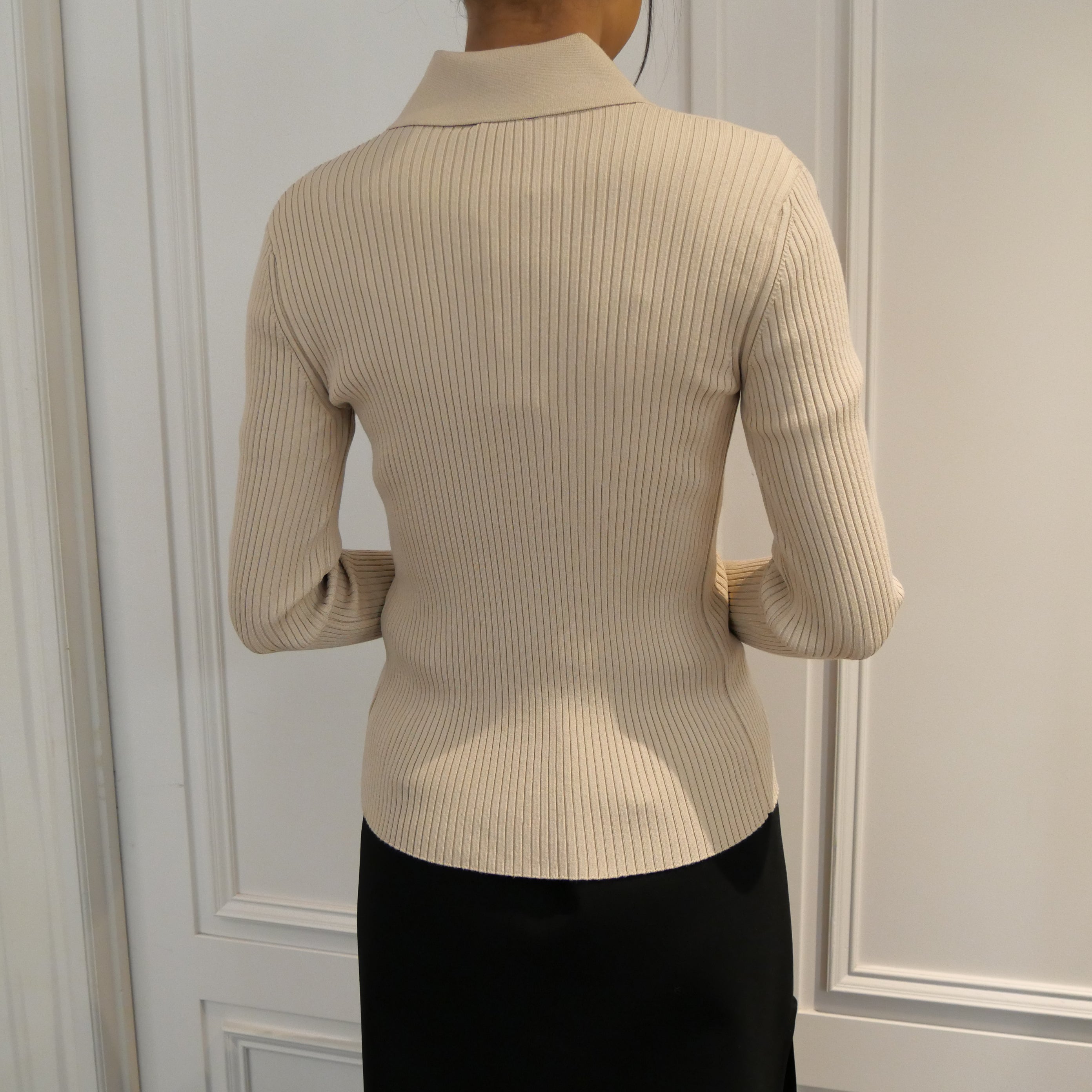正規品・送料無料】Courrèges / KNITTED ZIPPED CARDIGAN(DARK SAND