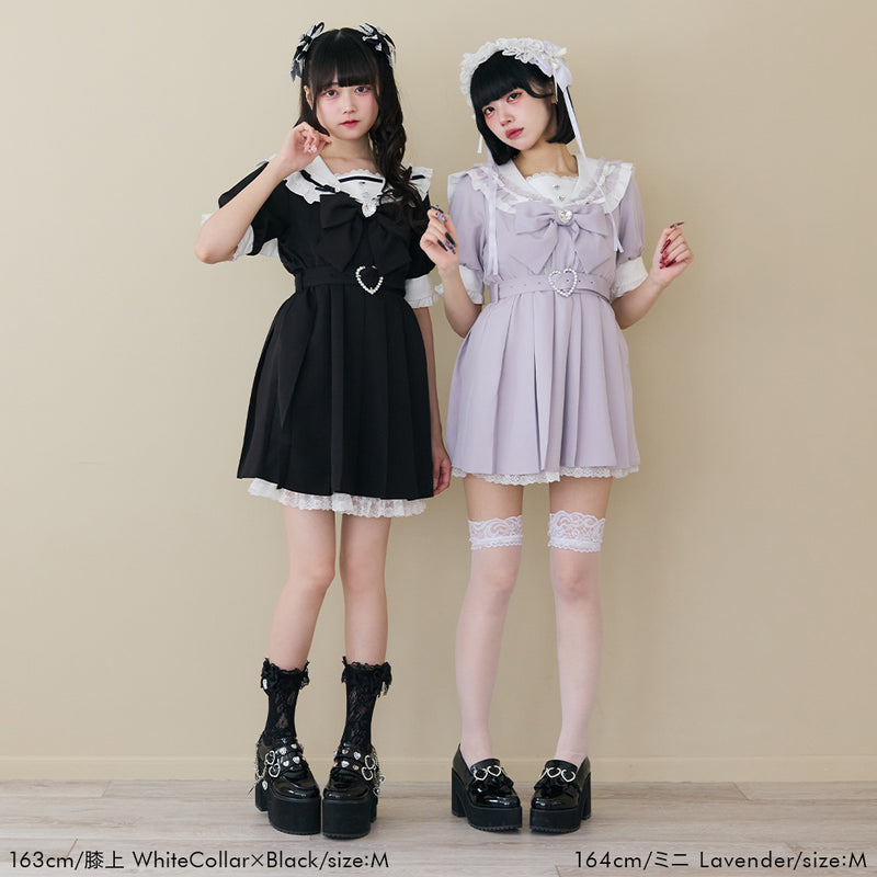 セーラービジューレースフリルワンピース – レディースファッション